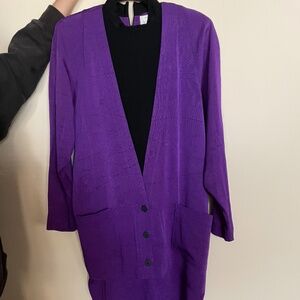 Nicole Miller Purple and Black Dress